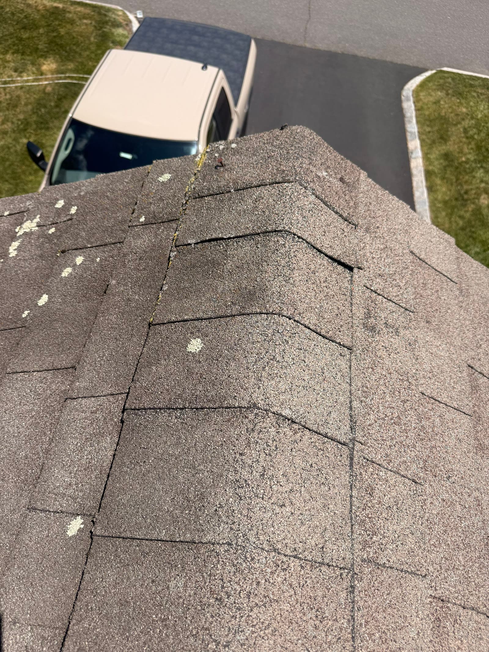 Weather damage on aged shingle roof — Green Apple Roofing, New Jersey
